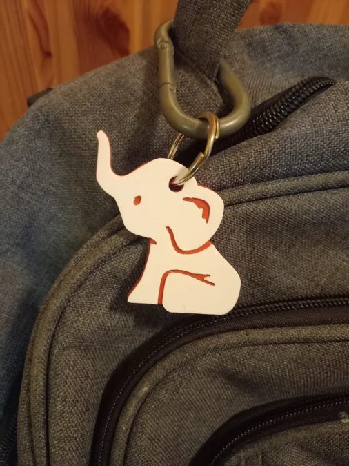 Cute Elephant Keychain 