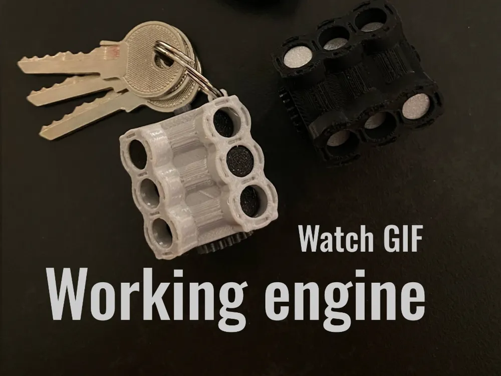 Fidget engine keychain