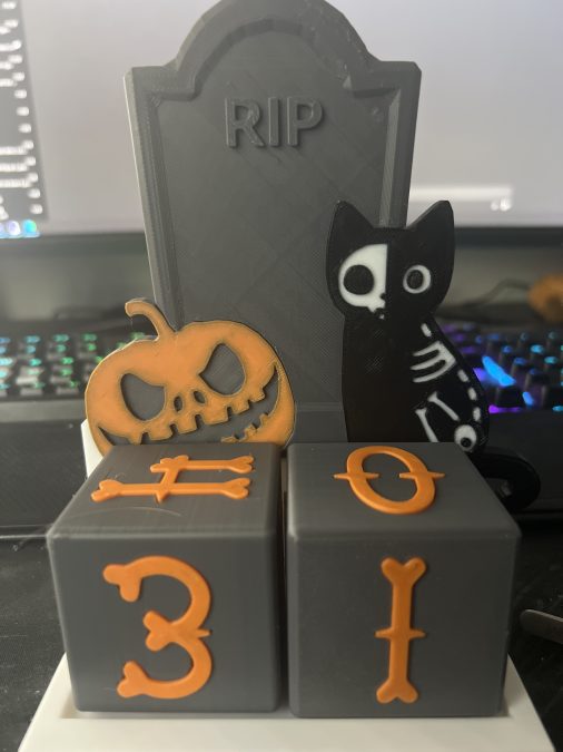 Halloween countdown cubes