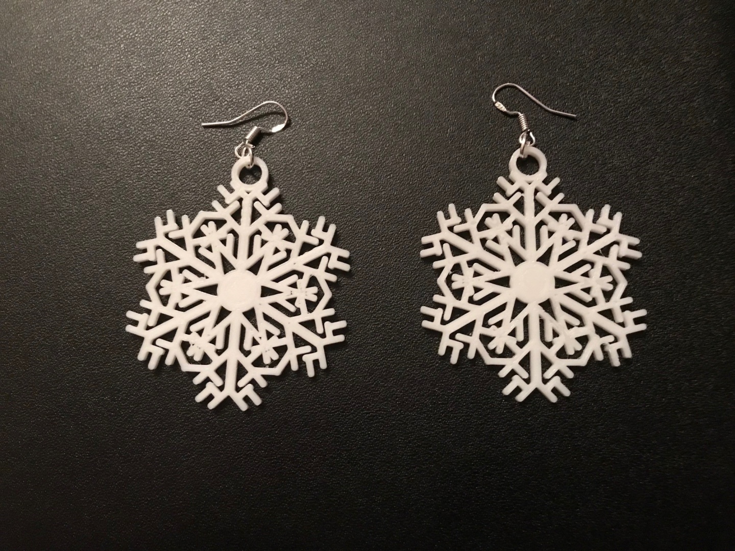 Snowflake earrings or Christmas tree decorations