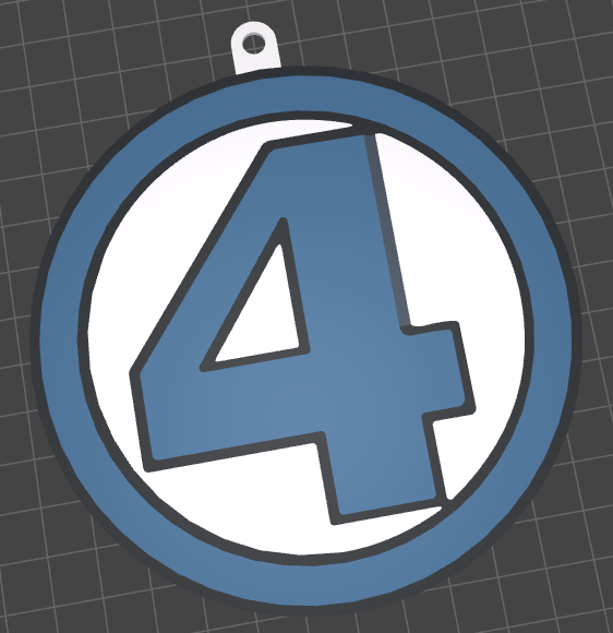 Classic Fantastic 4 keychain