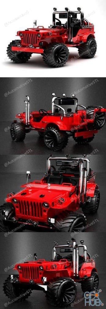 Hum3D Jeep Rubicon LP 3D Model