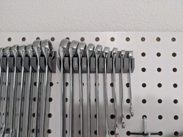 peg board wrench holder