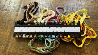 Cross Stitch Thread Organiser (with slot for paper key)