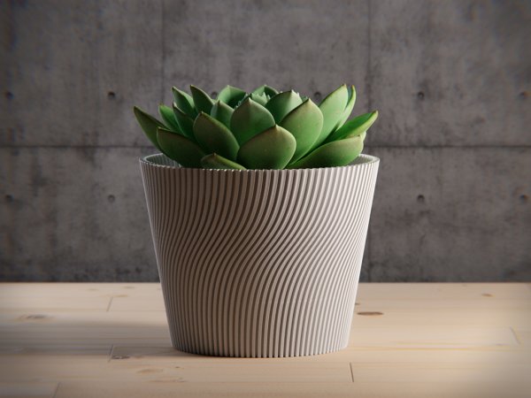 Twisted flower pot