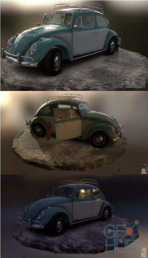 Classic Volkswagen Beetle 3D Model