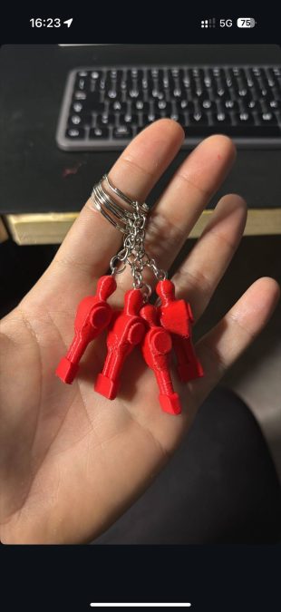 Foosball Player Keychain