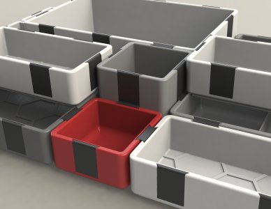 Catch-All Trays / Desk organizer - stackable remix