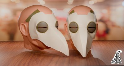 Arcane Cosplay mask Nightfeather Firelight