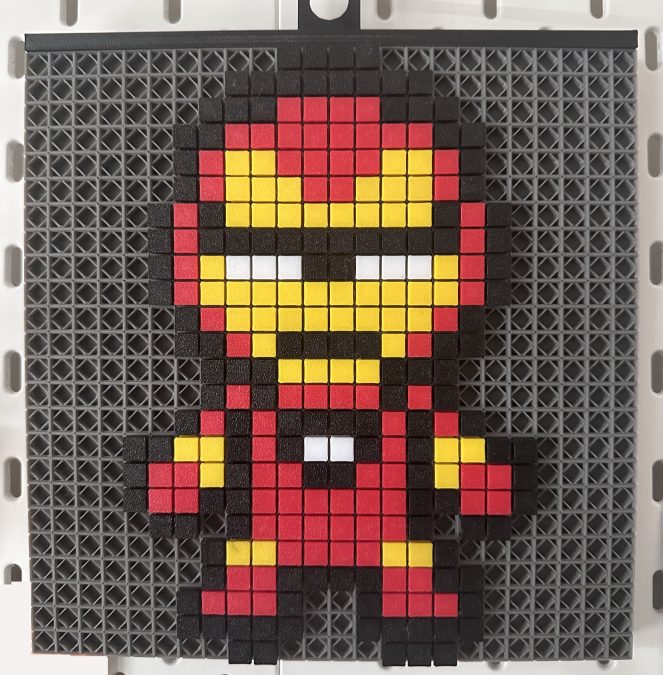 Iron Man pixel bricks