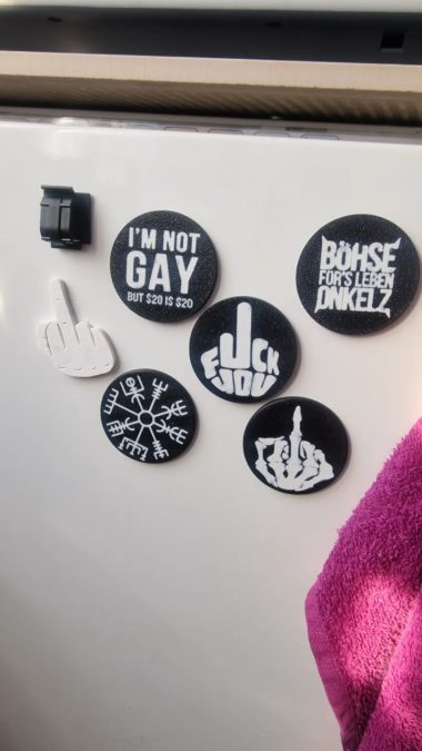 Freezer Magnete einzelne Platten Fridge Magnet Kühlschrank Magnet Viking Onkelz NOT Gay ,