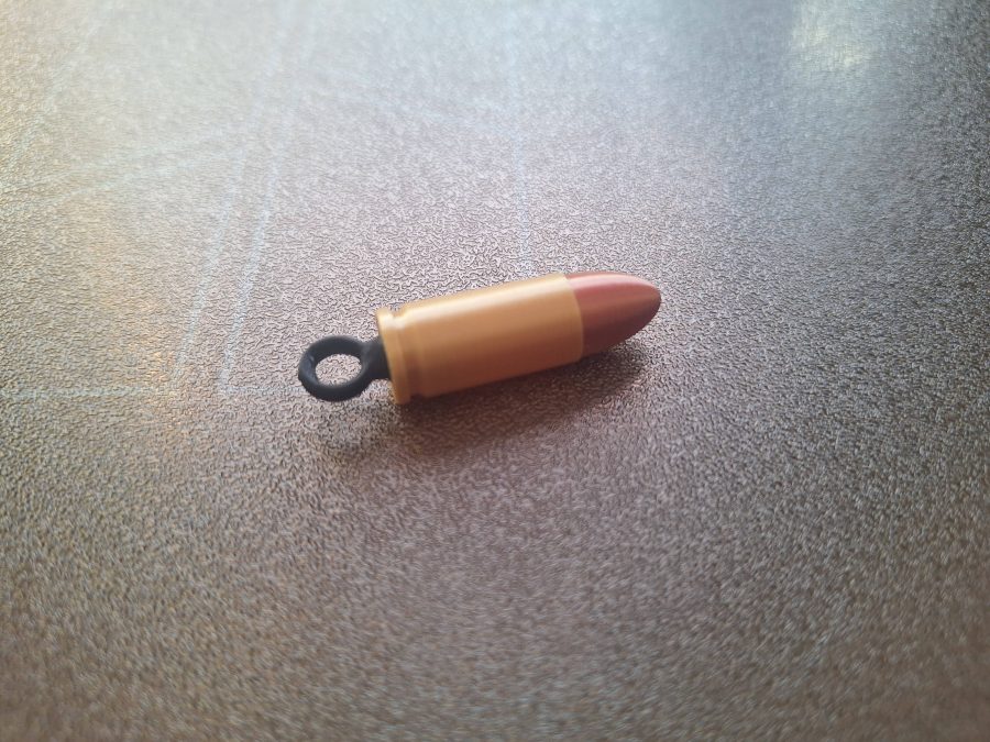 9mm LUGER keychain