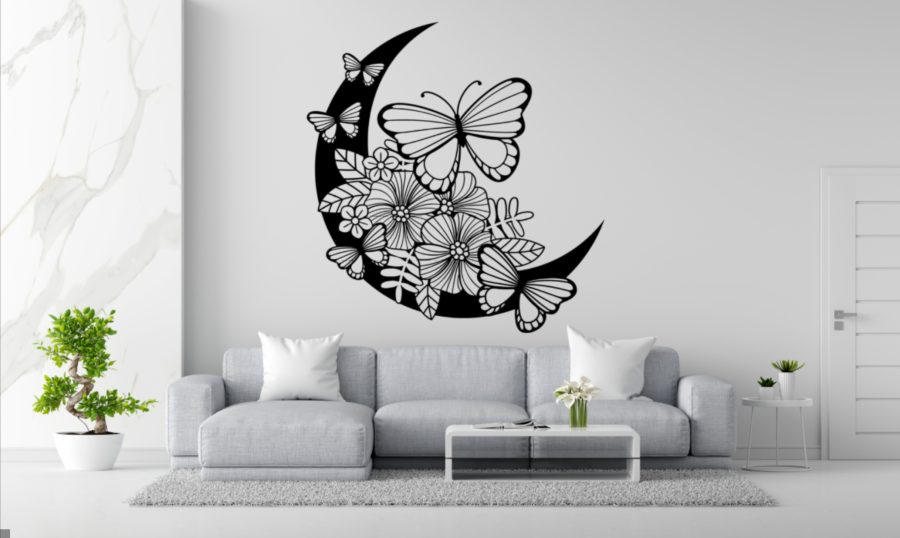 WallArt Butterfly Flowers 002