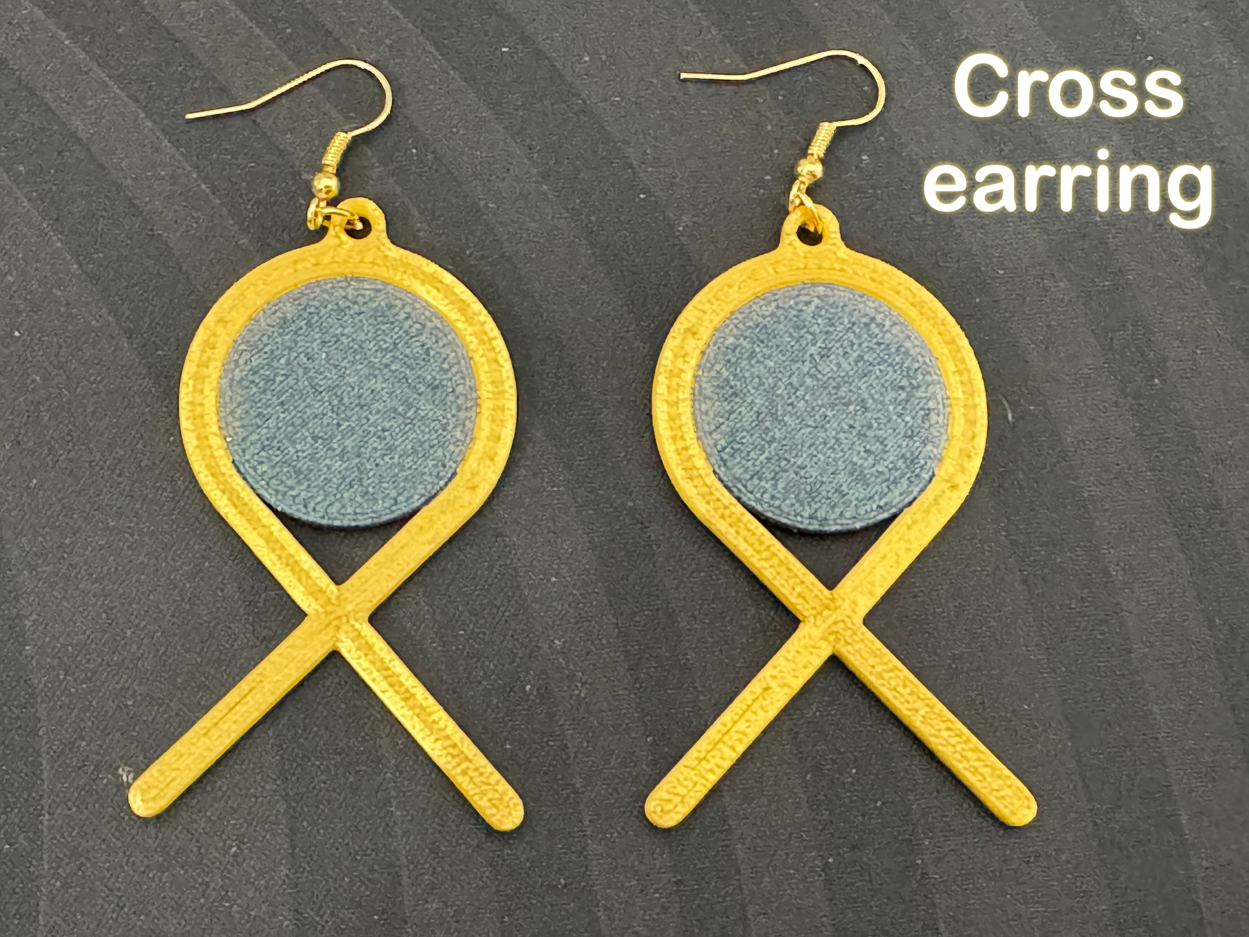 Cross earring