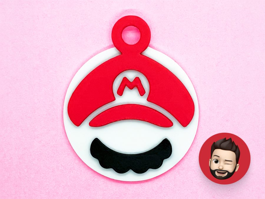 Mario mustache keychain