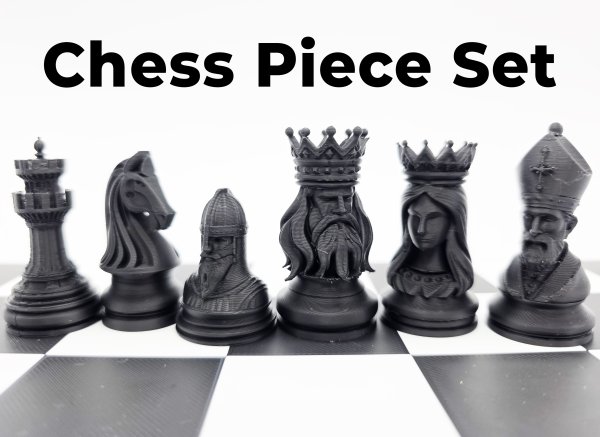 Carved Chess Piece Set