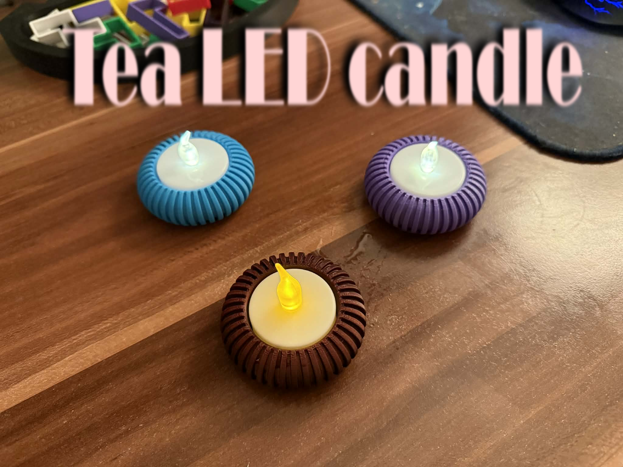 Romantic LED tea light candle holder, floating