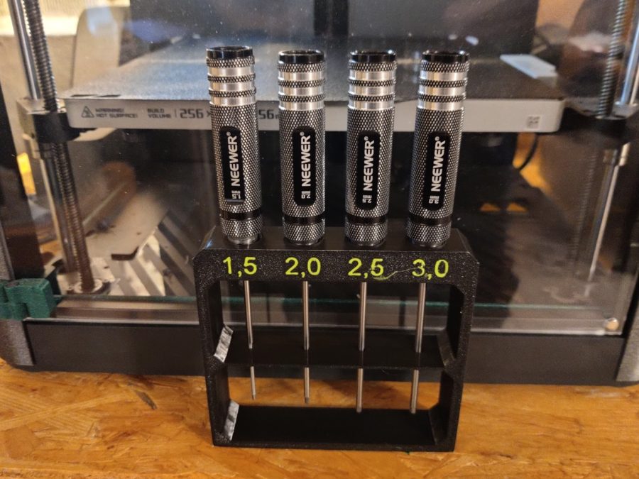Stand for hex screwdrivers