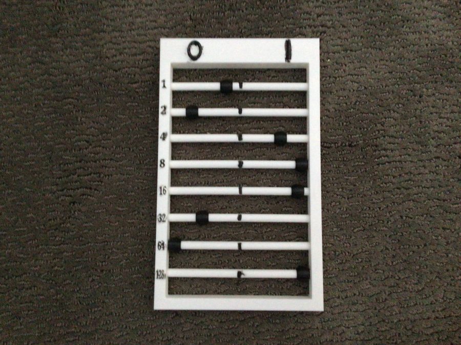 1 Byte Binary Abacus