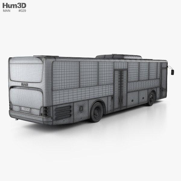MAN Lion’s Intercity Bus with HQ interior 2015 3D model