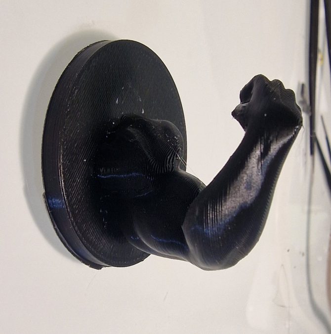 Muscle arm funny wall hook with holes