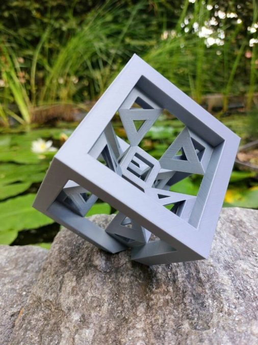 Tesseract cube decoration