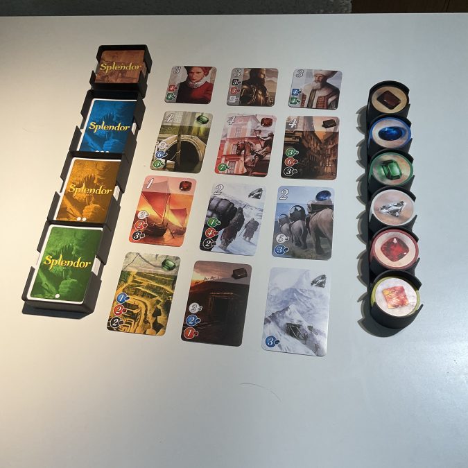 Splendor Board Game Chip and Card Holders
