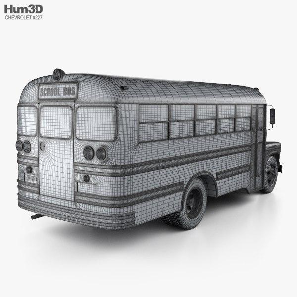 Chevrolet 4500 School Bus 1956 3D model