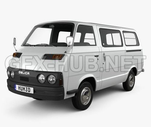Mitsubishi Delica Coach 1974 3D model