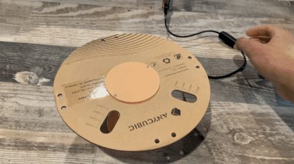 Motorized Cardboard Spool Turntable