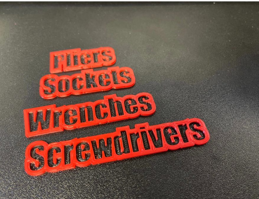 Tool Box Drawer Labels