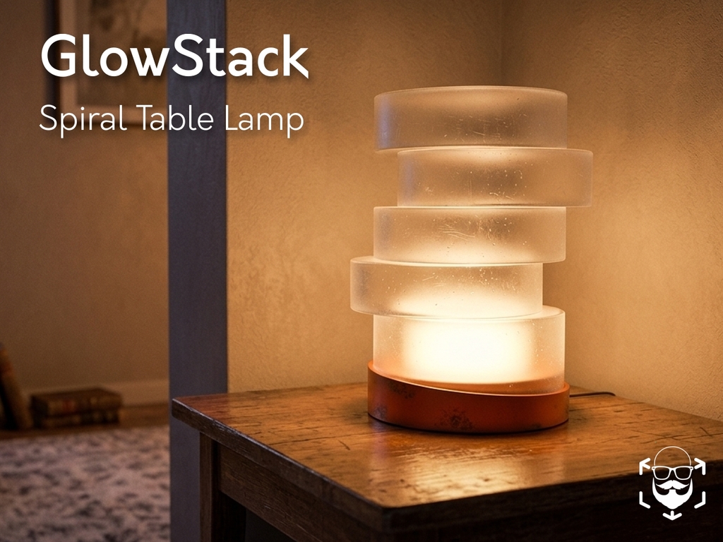 GlowStack – Spiral Table Lamp