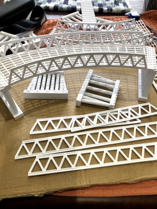 N-Scale Concrete/Steel Truss Bridge - For 2 tracks