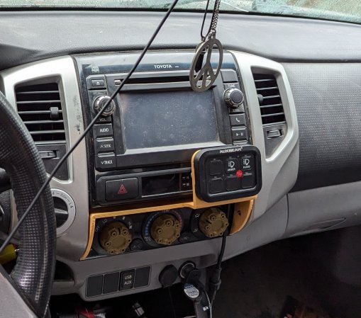 Toyota Tacoma Auxbeam accessory switch dash mount