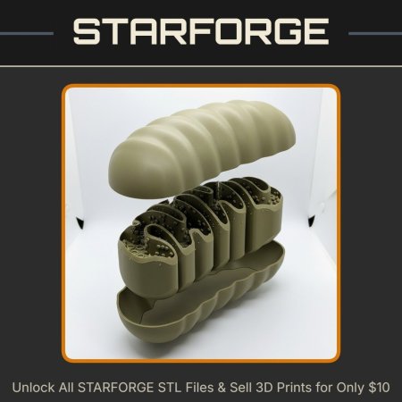 Highly Detailed Mitochondria Educational Model StarForge Kits 3D Print STL File