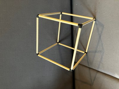 Make a cube with straws // platonic solid hexahedron