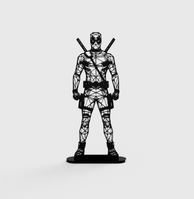 Geometric Deadpool Low poly