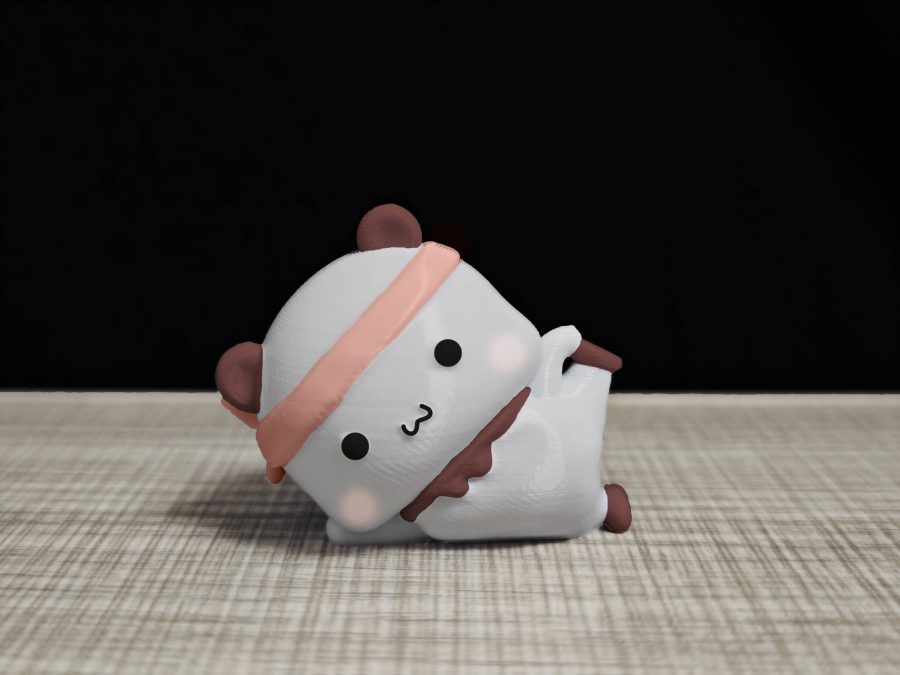 情侣熊系列-侧躺做瑜伽的一二（Couple Bear-lie_lift leg_yoga_Yier）