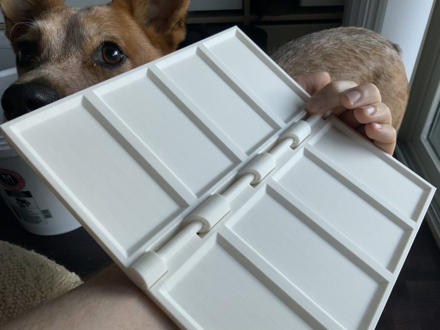 Folding watercolor mixing palette