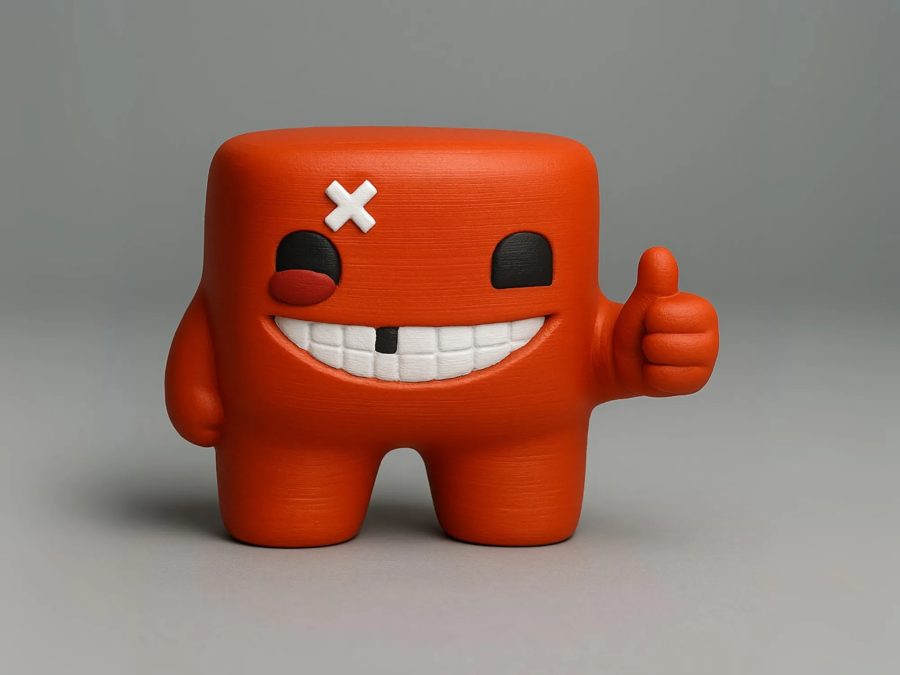 Super Meat Boy – 3D Printable Fan Figurine