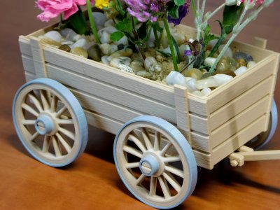 Flowers in a cart