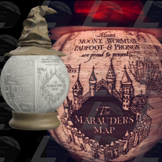 Harry Potter Marauders spherical night light lithophane