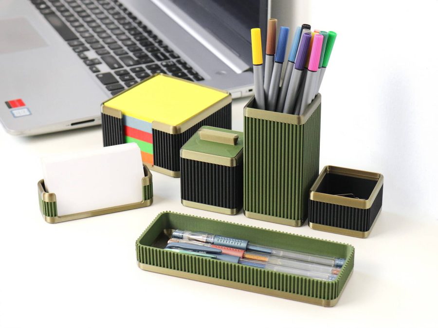 Mid-century Modern Desk Organizer Set