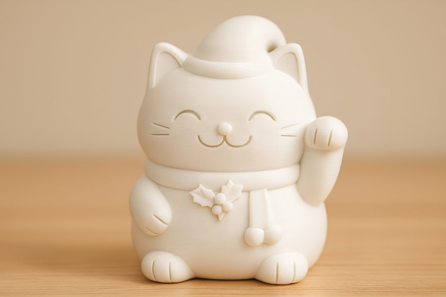 Christmas Maneki-Neko – Lucky Cat Figurine