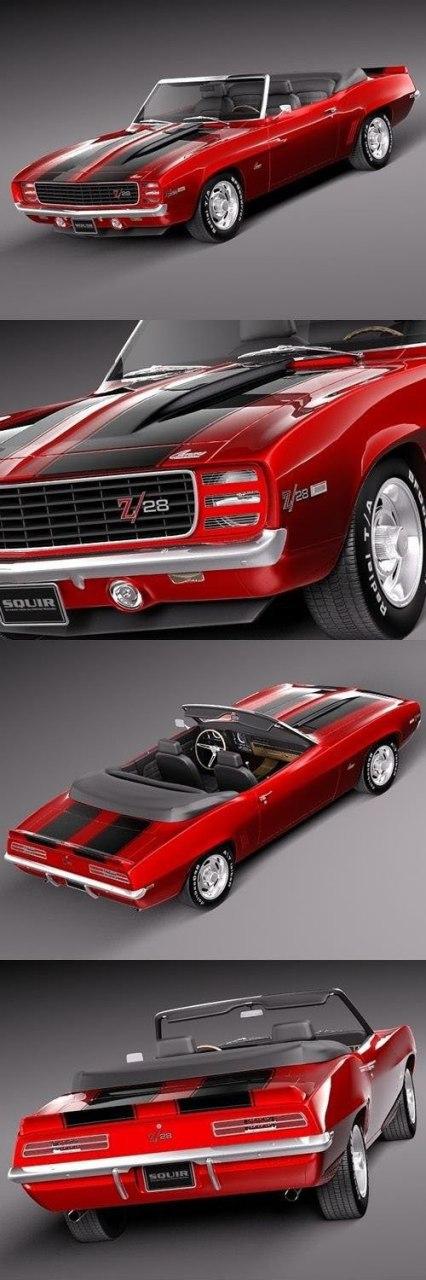 Chevrolet Camaro 1969 Z28 Cabrio 3D Model