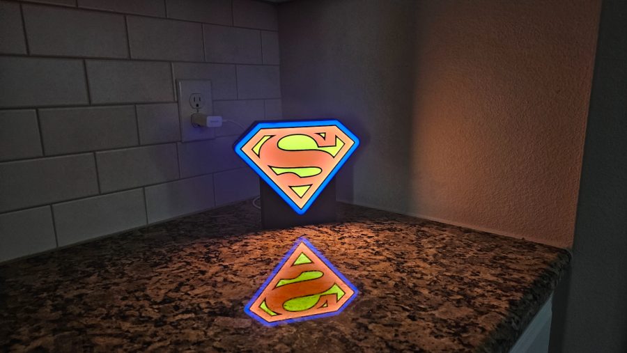Superman Lightbox Logo / Night light With Stand