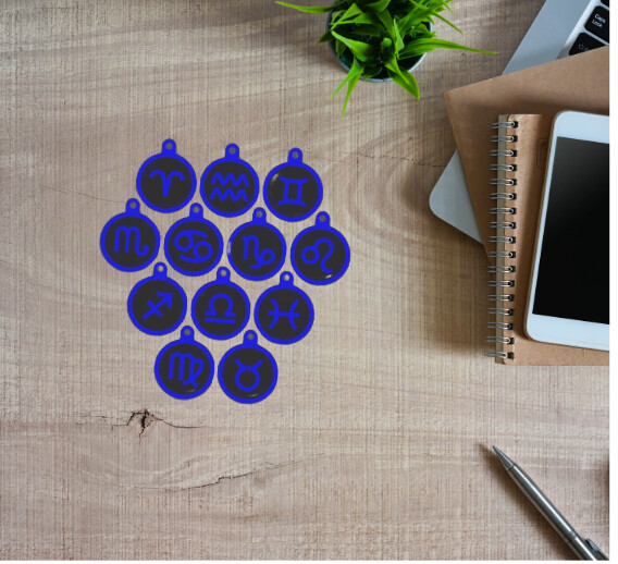 Zodiac keychain