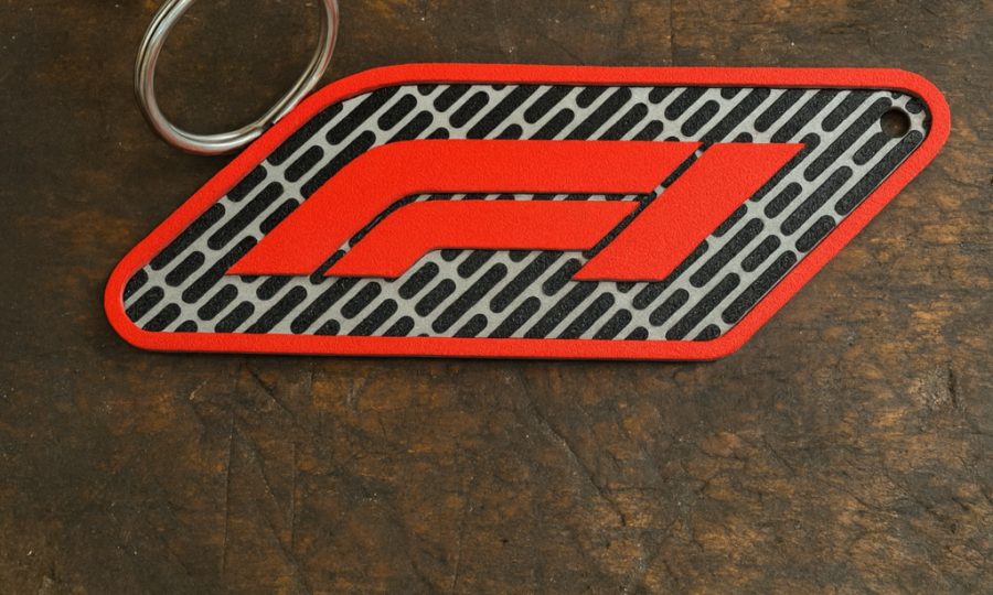Formula One Inspired Keychain – 3D Textured