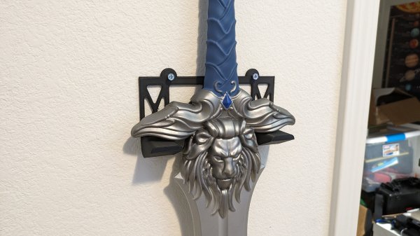 Wall Mount for Prop Swords and Blades