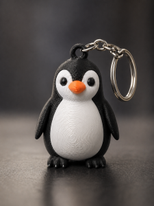 Cute Penguin Keychain – Multicolor 3D Print
